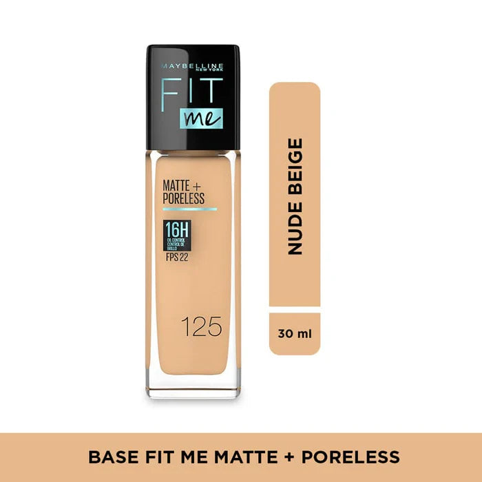 MAYBELLINE FIT ME BASE DE MAQUILLAJE LÍQUIDA MATTE + PORELESS