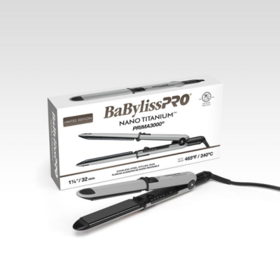 BaBylissPRO® Nano Titanium Plancha Prima 3000 gris (edición limitada)
