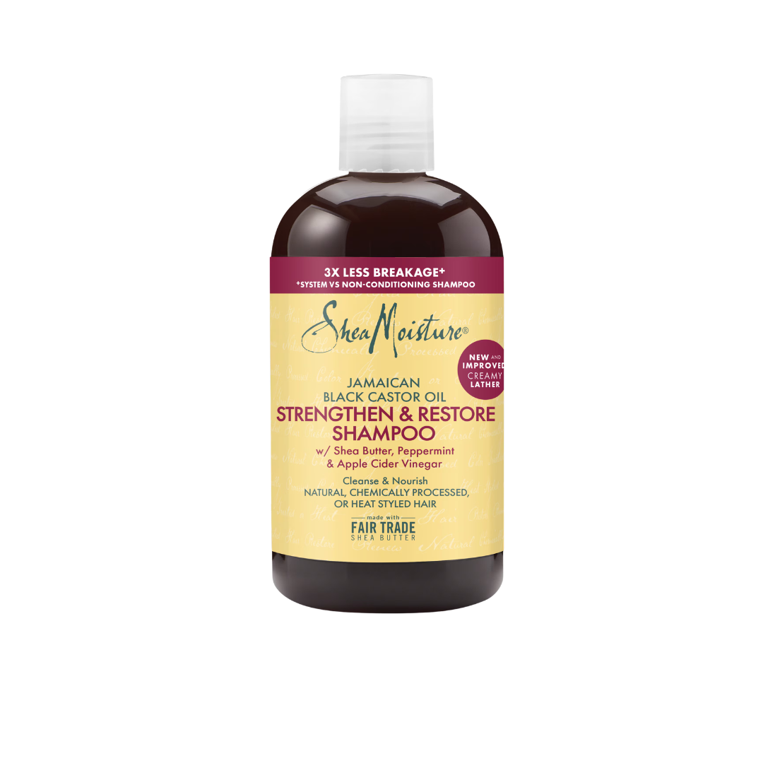 SHEA MOISTURE  SHAMPOO STRENGTHEN BLACK CASTOR OIL 384 ML