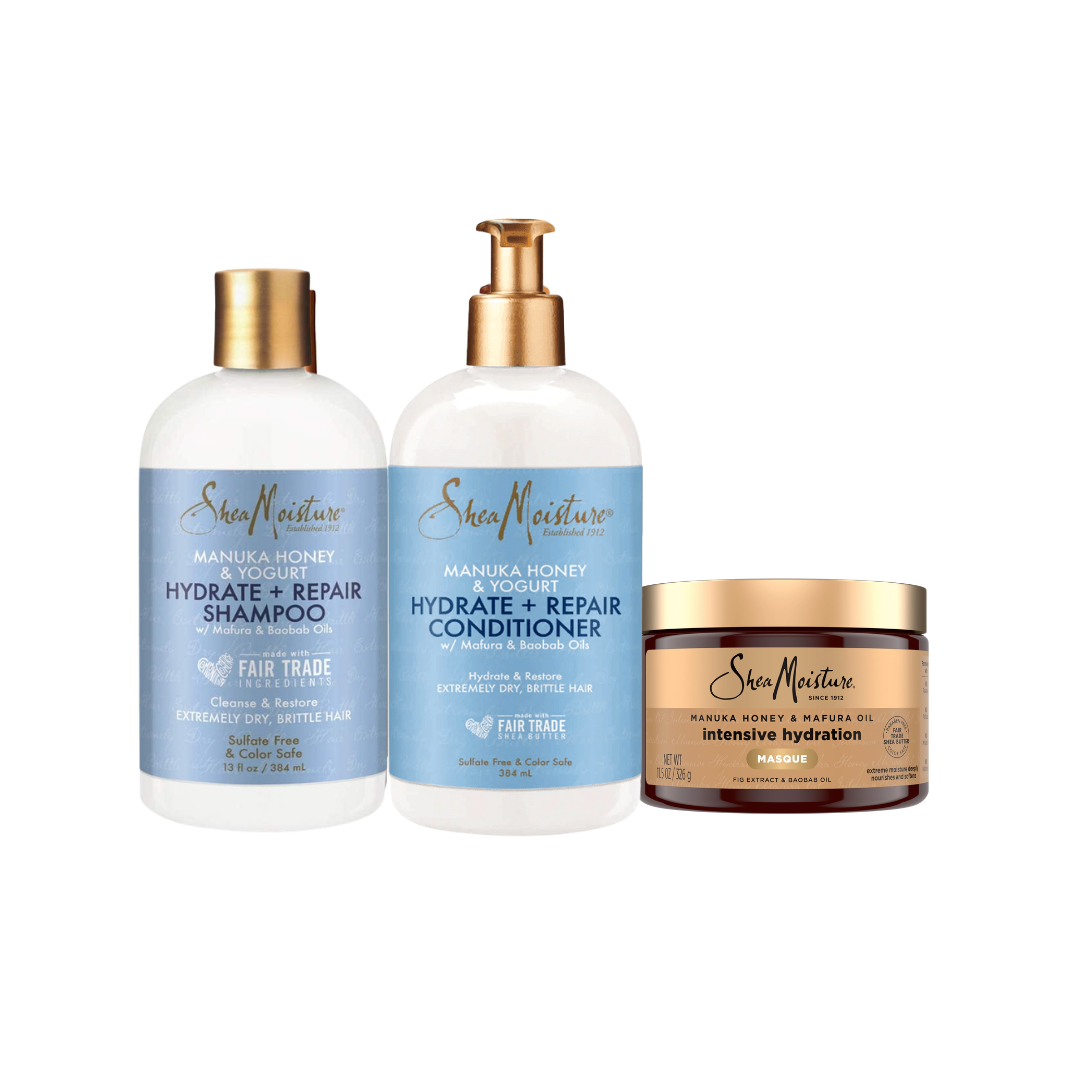 Kit SheaMoisture Manuka Honey & Yogurt + Manuka Honey & Mafura Oil