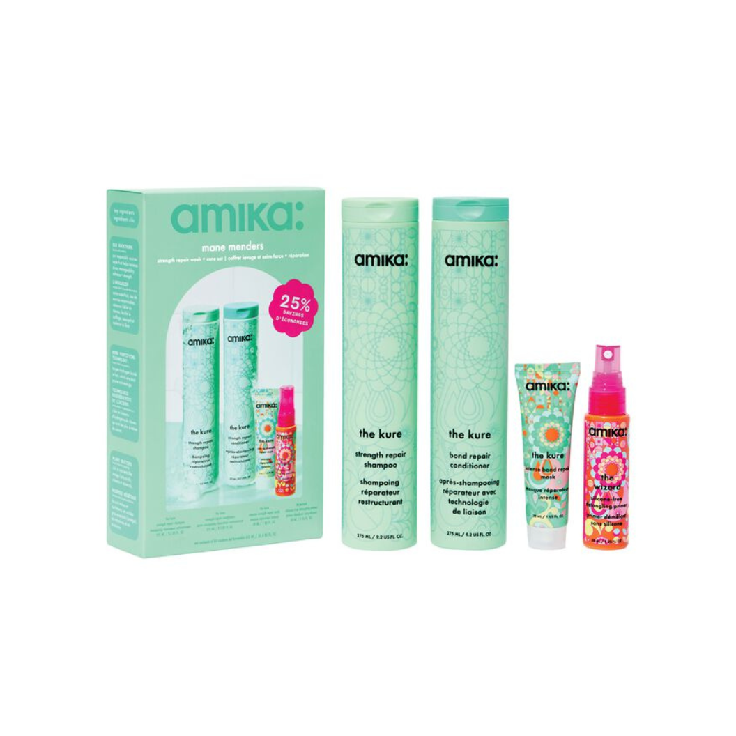 Amika Mane Menders Strength Repair Wash + Care Set