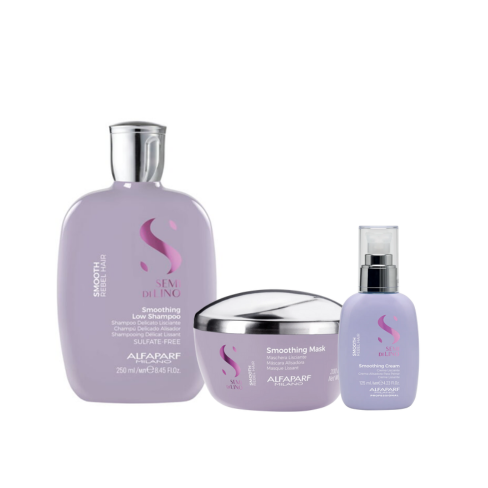 Kit de Alisado y Control de Frizz Alfaparf Semi di Lino Smooth
