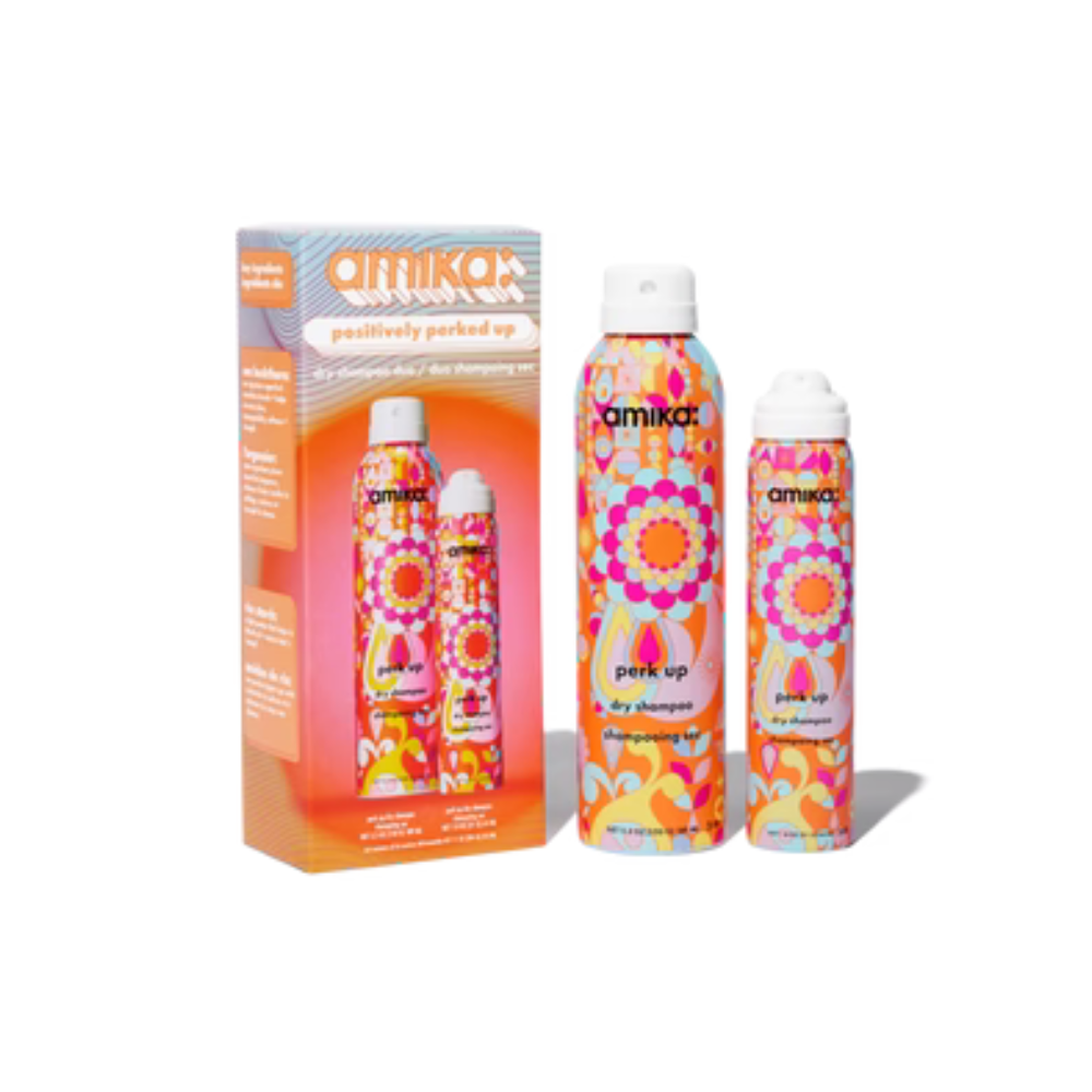 Amika positively perked up dry shampoo duo
