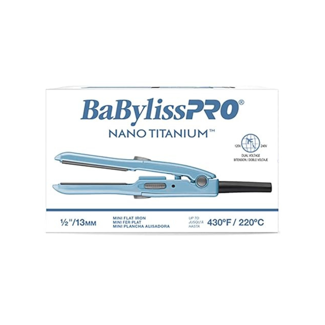 BaByliss PRO Nano Titanium ½" Mini Flat Iron