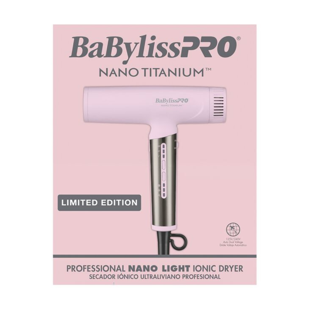Babyliss Pink Nano Titanium Light Ionic Dryer