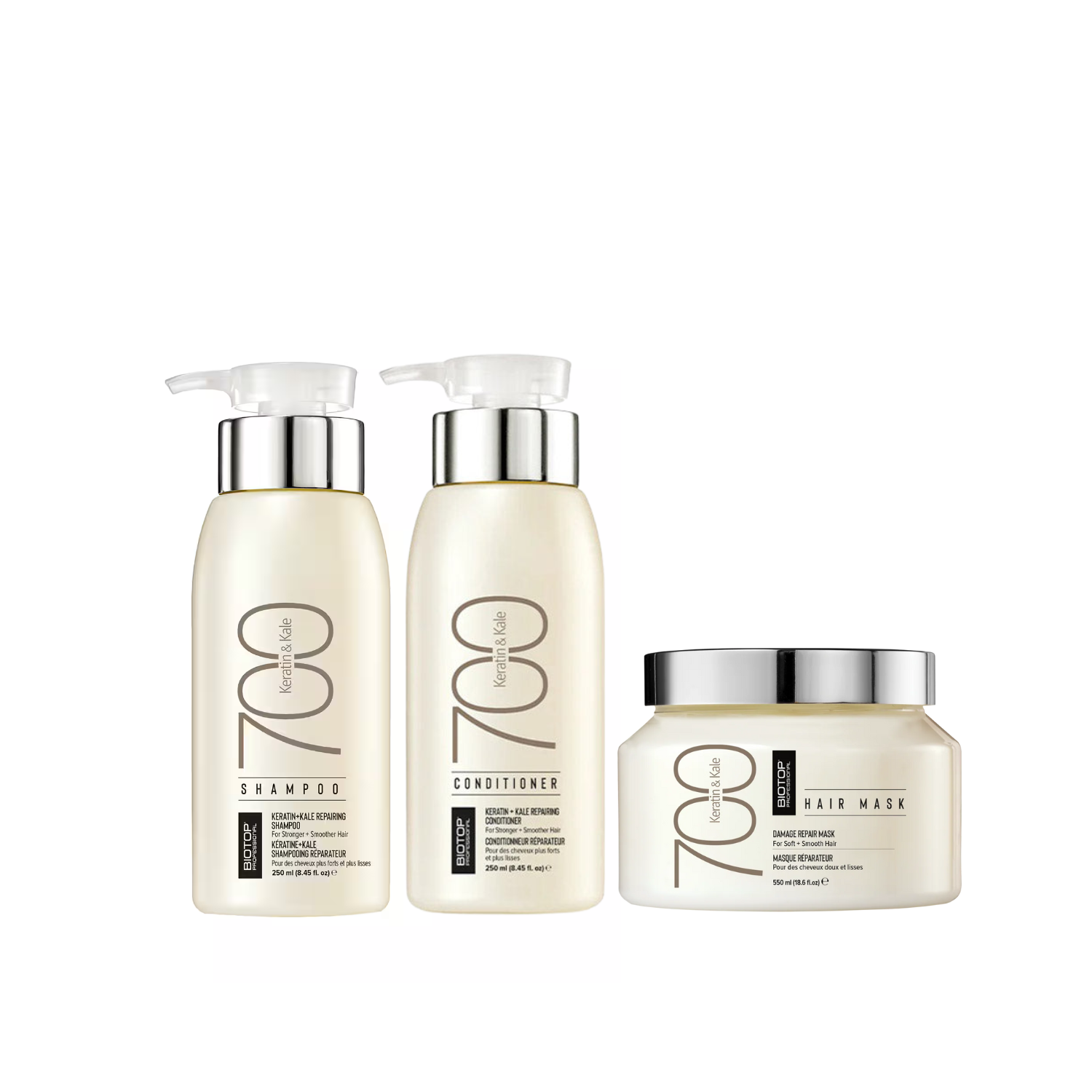 Kit Biotop 700 - Shampoo, Acondicionador 250ml y Mascarilla 550ml